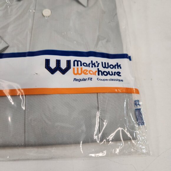 Vintage Marks Work Wearhouse Mens Medium Short Sleeve Gray Shirt New Old Stock - Picture 2 of 8
